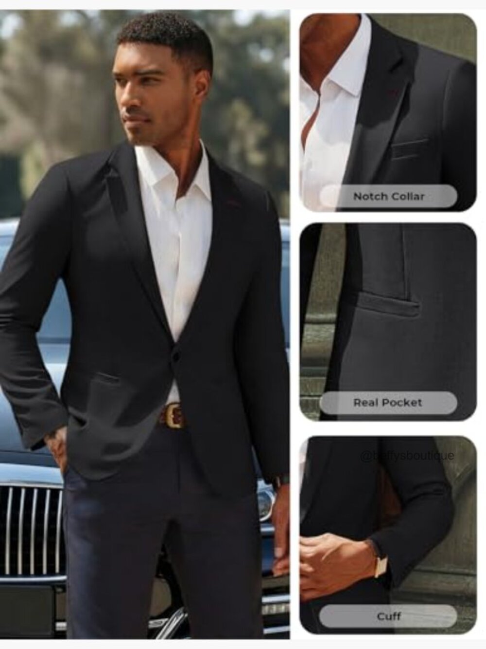 Lightweight Men's Casual Blazer One Button Sport Coat Notched Lapel - Picture 2 of 7